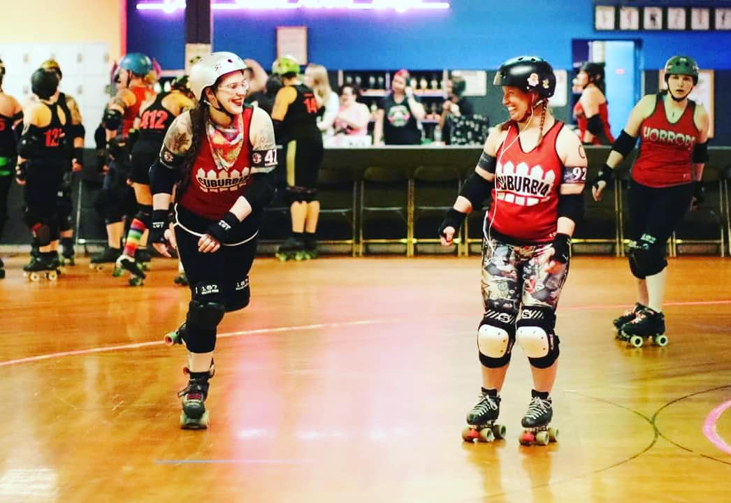 TheAllieGShow_'s tweet photo. Happy National Women in Sports Day ❤️ #suburbiarollerderby #srdstrong #strongislandderbyrevolution #rollerderby https://t.co/69stmY14QU