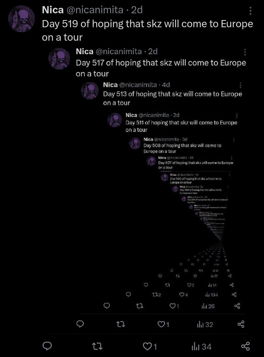 nicanimita's tweet photo. Day 521 of hoping that skz will come to Europe on a tour https://t.co/4OQfjOqrFU