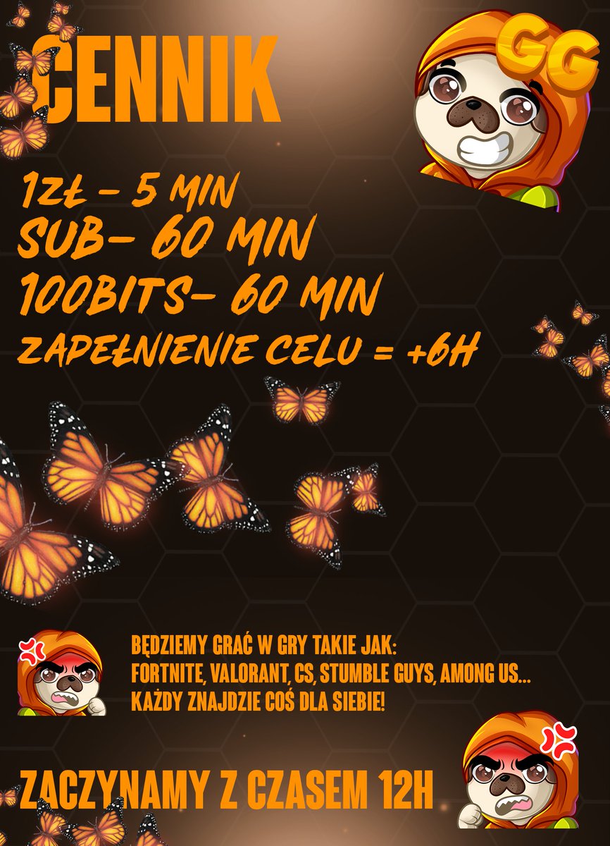 Już w te niedziele o godzinie 14:00 odbędzie się przedłużany streamek u mnie na twitchu🫡

Like i V mile widziany 😍