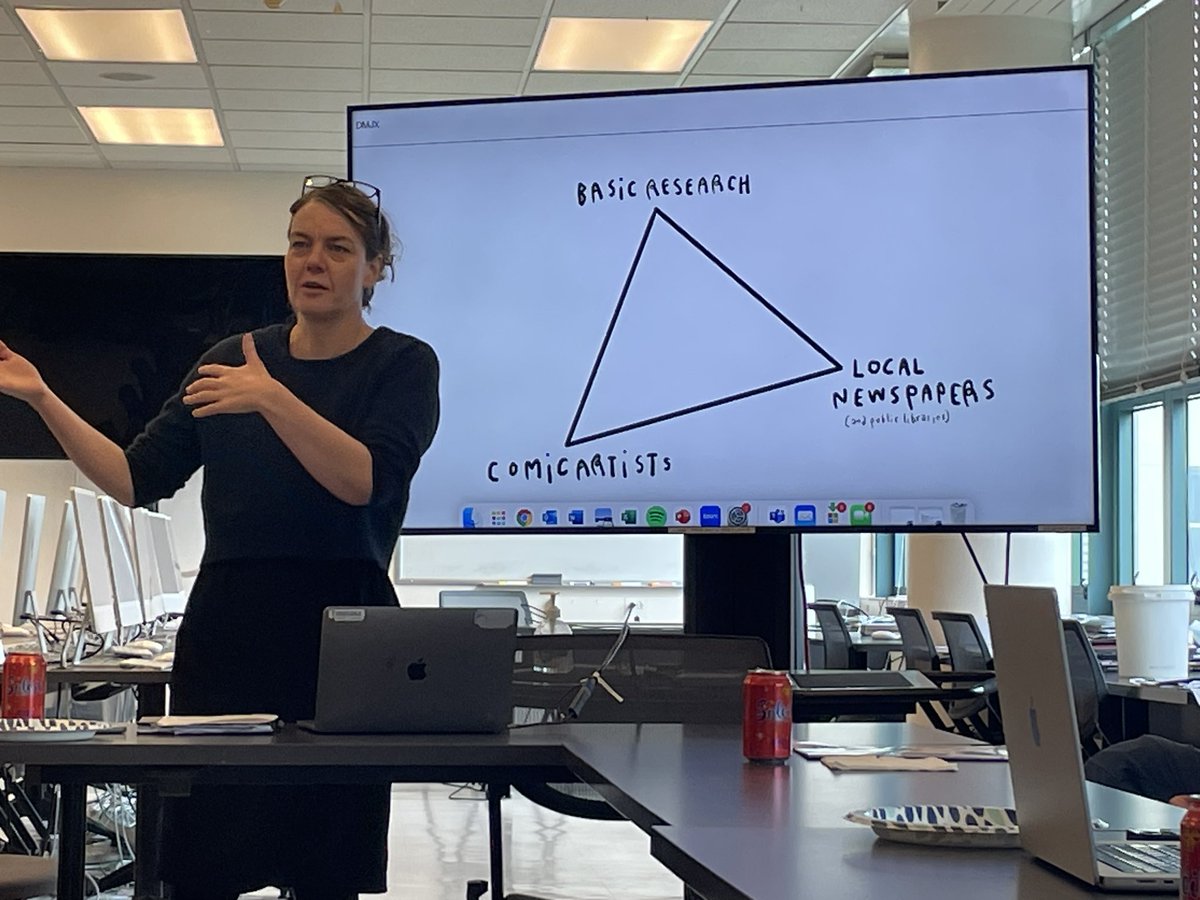 Wonderful to hear <a href="/Mettestentoft/">Mette Stentoft</a> talk about the importance of visuals (and comics!) in journalism! Visiting us at <a href="/SFSU/">SF State</a> Read about her work here! constructiveinstitute.org/app/uploads/20…