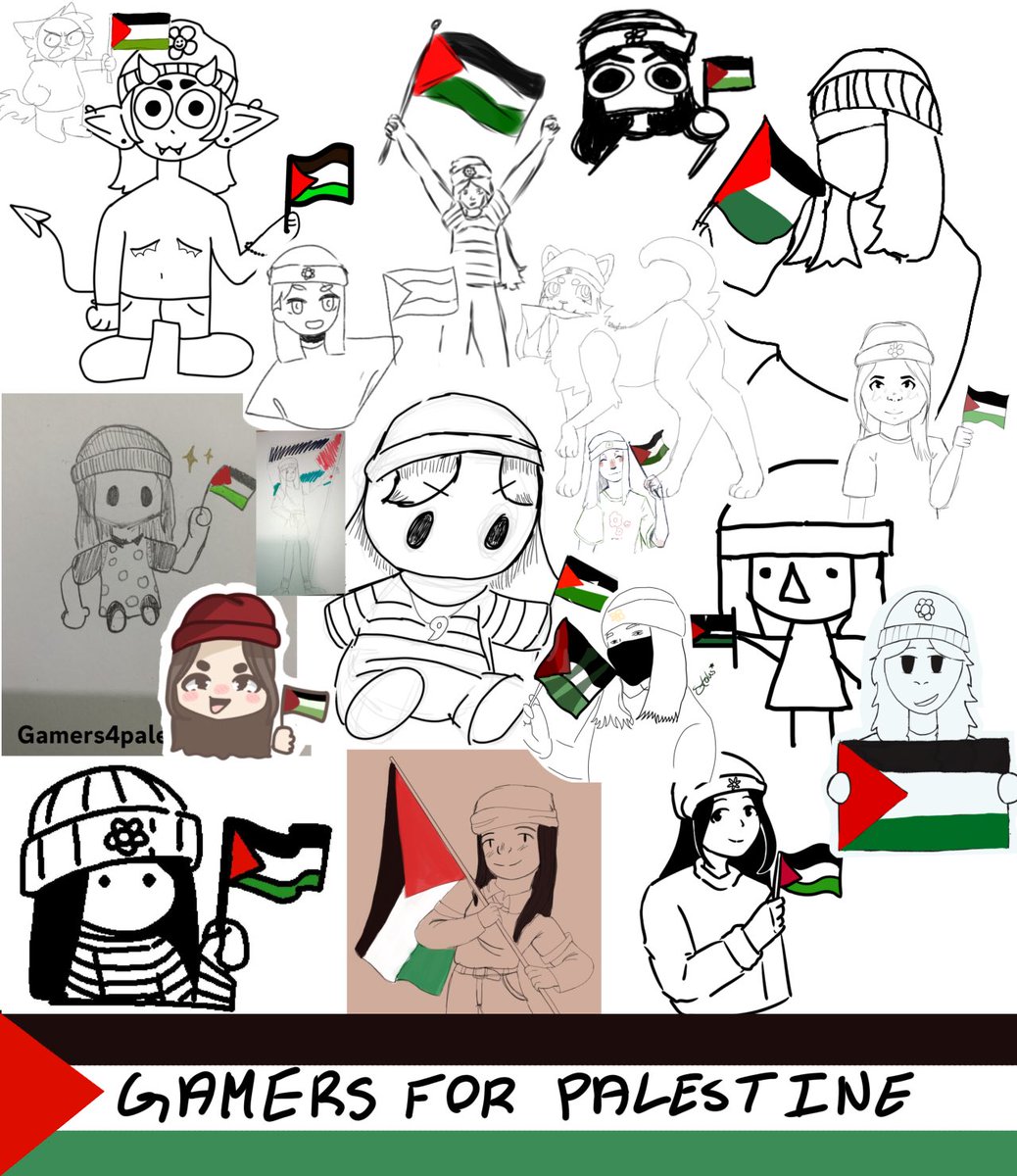 So many amazing artists are working on #Gamers4Palestine !! If you’d like to get yourself a cool piece of art while also supporting a great cause, consider donating!! More info below