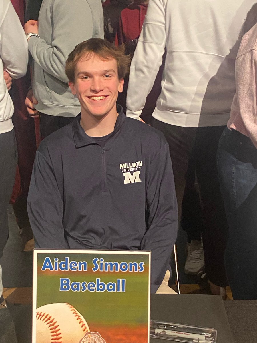 Congratulations to Aiden Simmons on signing with Millikin University.