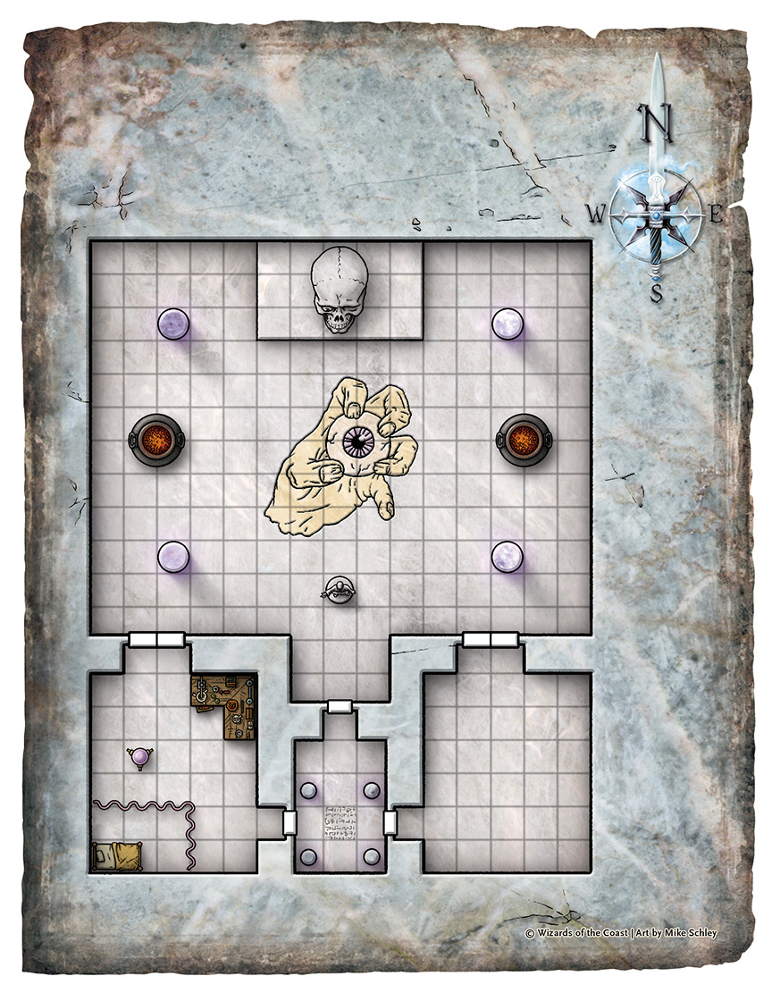 schley's tweet image. Looks like something evil is afoot. Could it be... Vecna? My classic hi-res #RPGmaps from Thunderspire Labyrinth, the 4E #DnD adventure, are now ready to download for free - prints.mikeschley.com/p610044851. RT &amp;amp; enjoy as the hidden hoard&apos;s vault continues to open.
