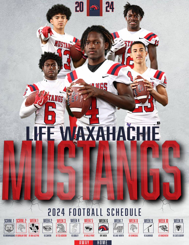 LHSWMustangFB's tweet photo. 🚨🚨2024 SCHEDULE🚨🚨

New non-district and new district opponents! 

Dates and times will be added later. https://t.co/WM5vt2rdDZ
