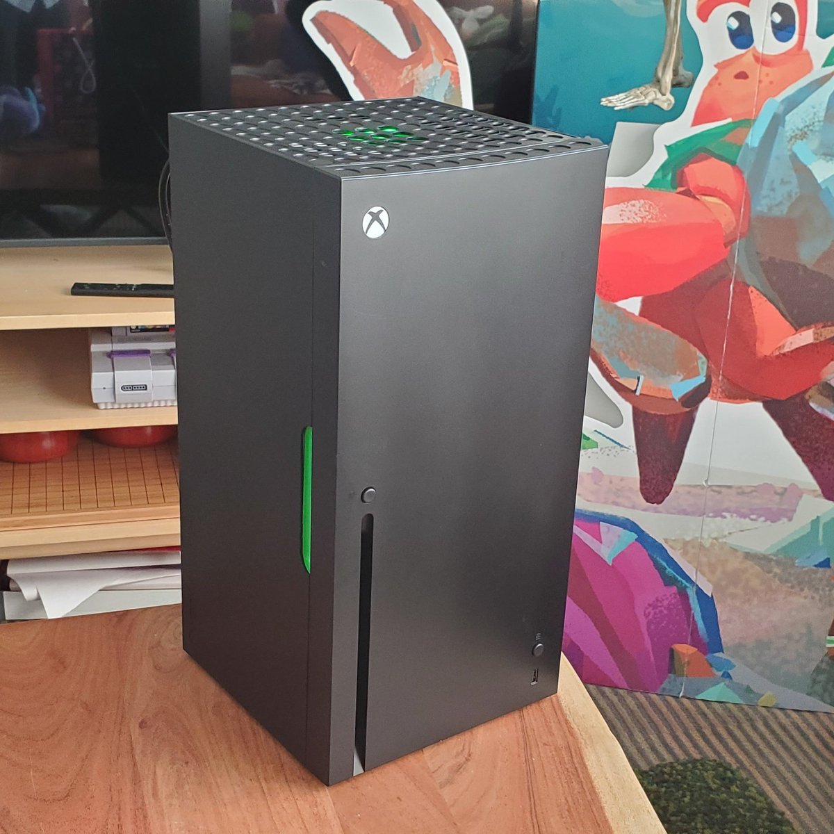 AggroCrabGames's tweet photo. The big sweeties at @Xbox sent us a replacement mini fridge 😭

And for some reason this one is 50% bigger??? This bad boy can fit so much smirnoff ice now 😤 https://t.co/chaDpYLLEA