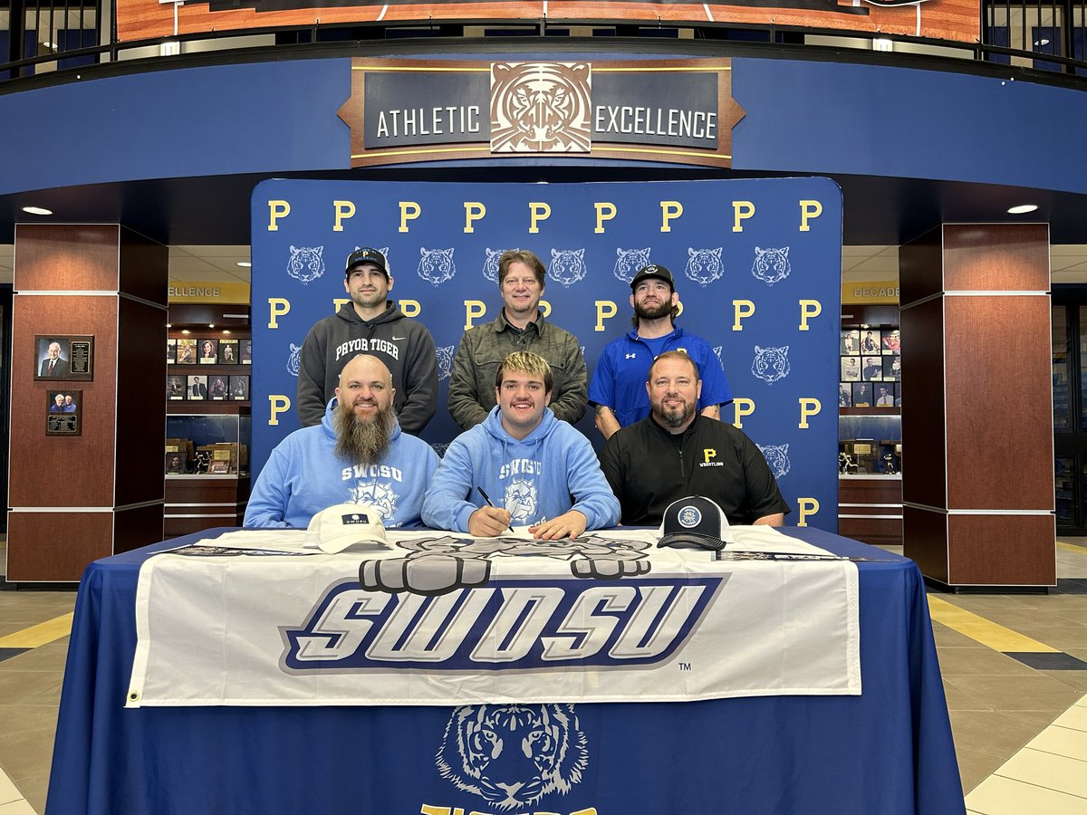 Congratulations to <a href="/NoahCowan76/">Noah</a> for signing to play Football <a href="/SWOSUFootball/">SWOSU Football</a> next season! 🏈 #WeArePryor <a href="/PryorTigerFB/">Pryor Tiger Football</a>