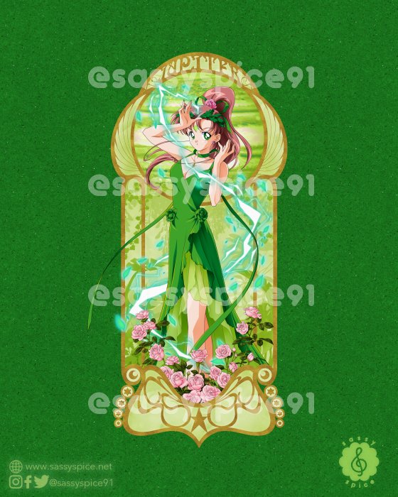 JUPITER'S PRINCESS💚
CELESTIAL ROYALTY SERIES👑✨
This series is taking me so long, but I've finally managed to finish the Inners (I haven't posted Venus yet so stay tuned!) &amp; I hope to start working on the Outers + Chibi Moon soon! #sailormoon #sailorjupiter #sailormooncosmos