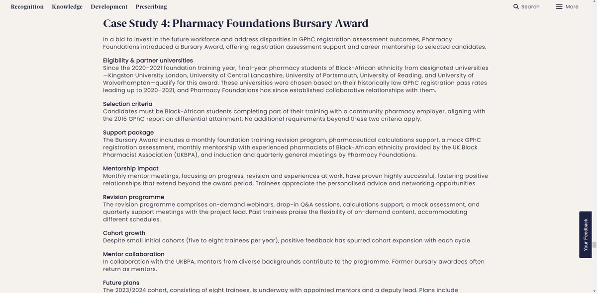 It’s a pleasure being acknowledged in this important piece of work but we have a lot to do as a profession to serve justice to our Black trainees. 

Looking forward to building on our efforts through the <a href="/PharmacyFoundts/">PharmacyFoundations</a> Bursary Award!

rpharms.com/recognition/al…