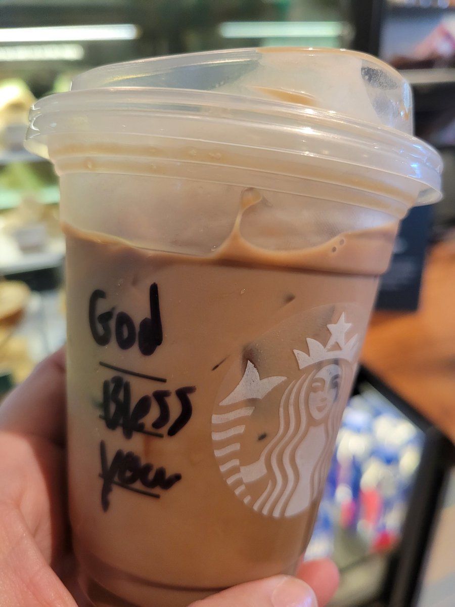 Such a sweet thing today ...  one of my regular sweet <a href="/StarbucksJAM/">Starbucks Jamaica</a> folks made my "usual" and passed it to me while I was in line ... 

Thank you!   🥰  I really needed it today!