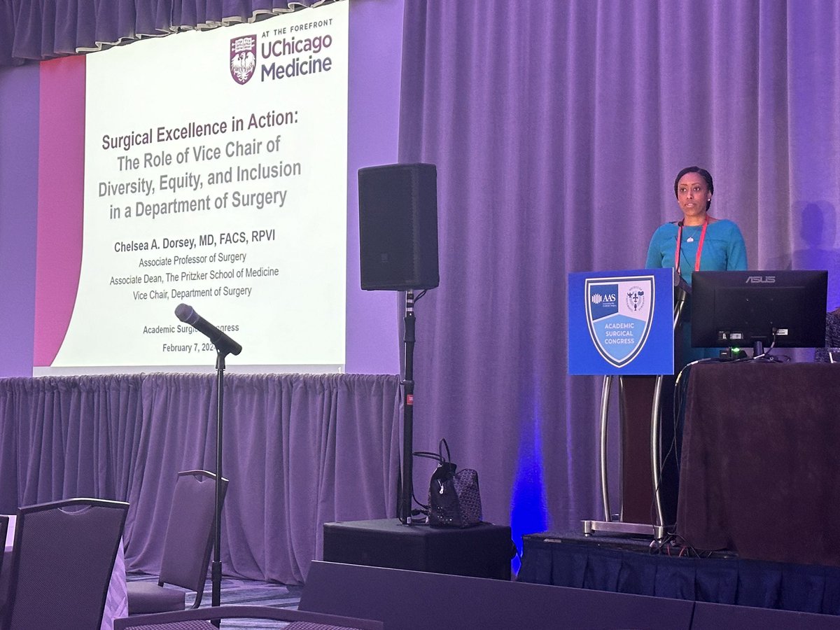 Nice talk by Dr. Dorsey at #ASC2024 on DEI efforts at <a href="/uchicagosurgery/">UChicago Surgery</a> <a href="/UChicagoAorta/">UChicagoAorta</a>
