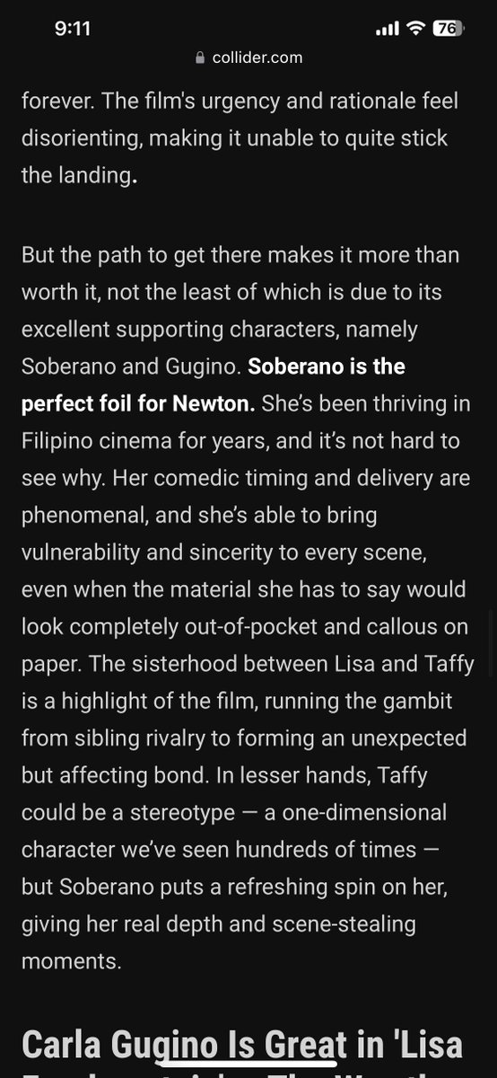 AltheyuhMoves's tweet photo. The reviews are out in rotten tomatoes and though the overall verdict of Lisa Frankenstein is a bit mixed… every critic loves Liza Soberano.  her performance is getting glowing reviews. They talk of her charisma and her comedic timing. One even said her inbox should be full by now.