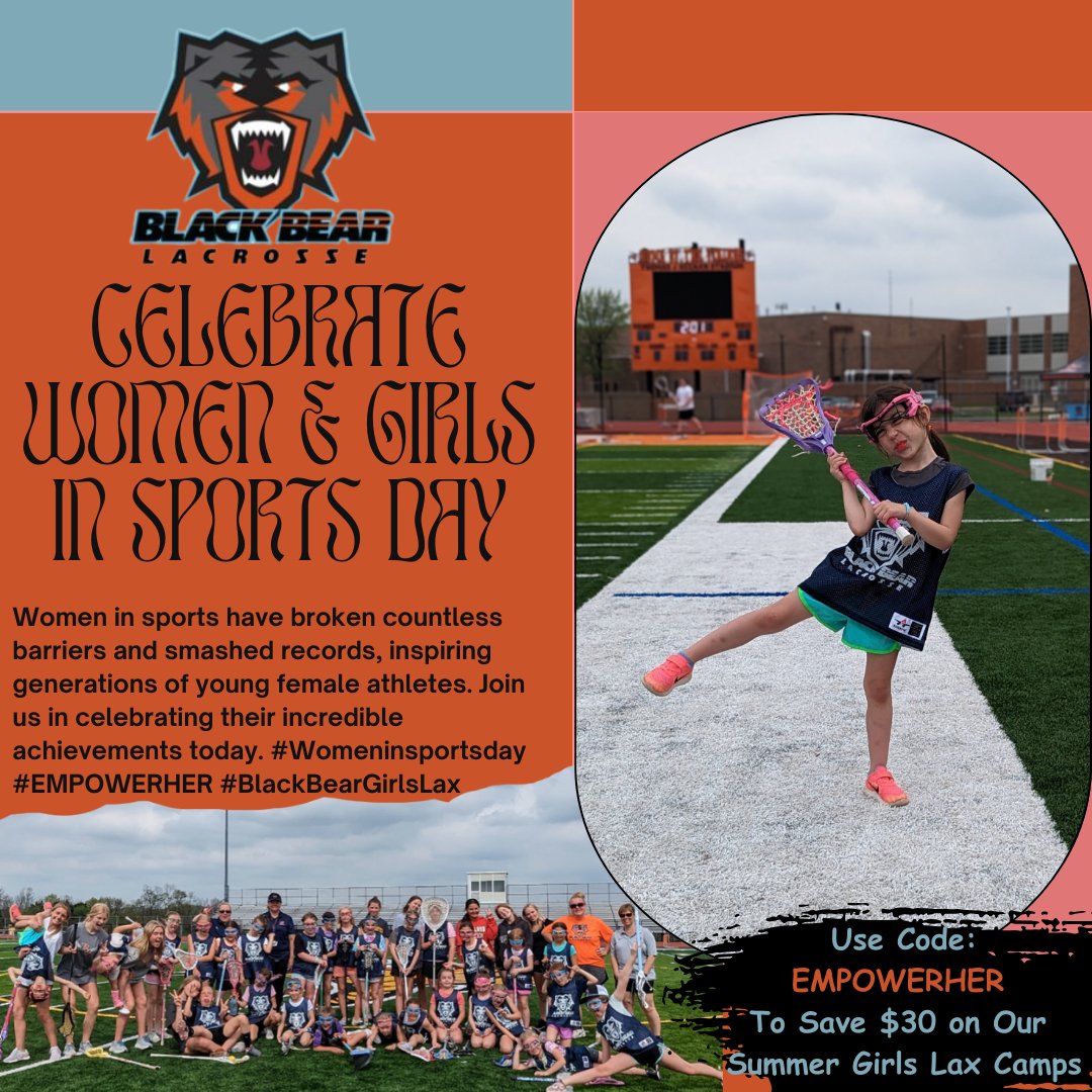 Black Bear Lacrosse Club (@blackbearlc) on Twitter photo Today we celebrate National Women in Sports Day. Use codeย EMPOWERHERย to getย $30 off when registering for any of our Black Bear Girls Lacrosse Summer Camps between now and Saturday February 10th!
blackbearlacrosse.com/summer-camp-reโฆ
<a href="/phillylacrosse/">Phillylacrosse.com</a> Today we celebrate National Women in Sports Day. Use codeย EMPOWERHERย to getย $30 off when registering for any of our Black Bear Girls Lacrosse Summer Camps between now and Saturday February 10th!
blackbearlacrosse.com/summer-camp-reโฆ
<a href="/phillylacrosse/">Phillylacrosse.com</a>