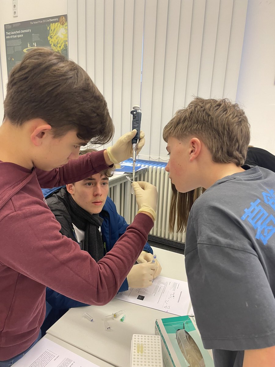science2school's tweet photo. Teamwork is key in research! Preparing the samples for the DNA fingerprint 🧬 @StefanDiezLab @BCUBE_TUDresden @tudresden_de @digsbb @CRTDpress https://t.co/27syKxcqdl