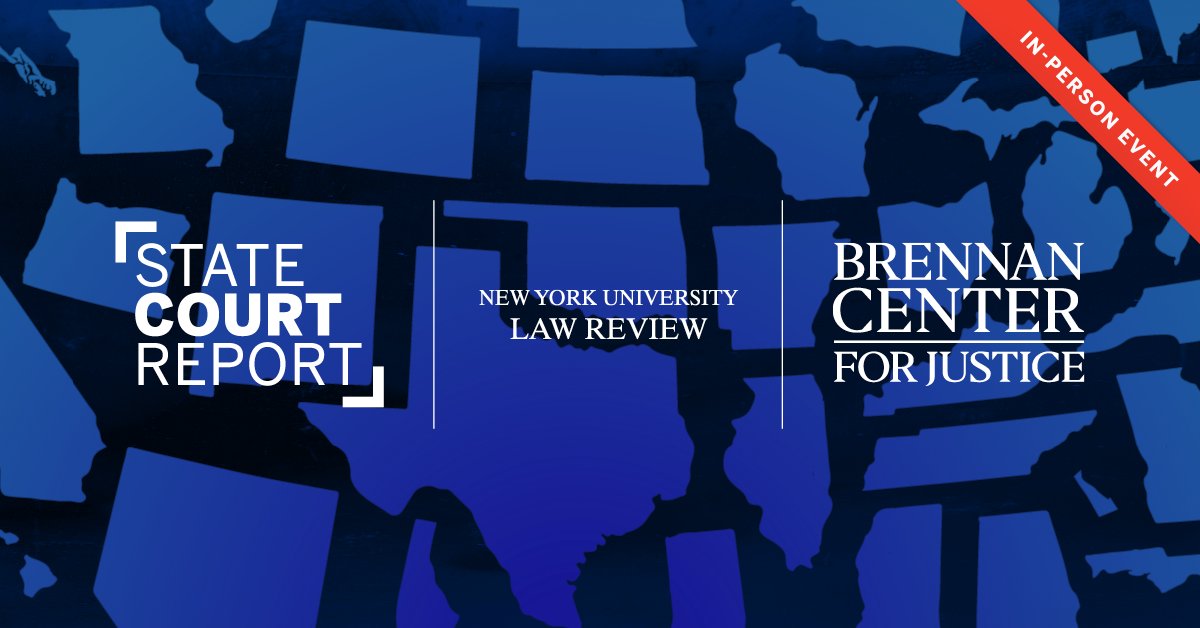 State courts are filling the void on individual rights. On Feb. 8-9 in New York City, join @BrennanCenter, #StateCourtReport, @nyulawreview to hear judges, scholars & advocates talk about the promise of state constitutions. Register: bit.ly/3tTuBrf