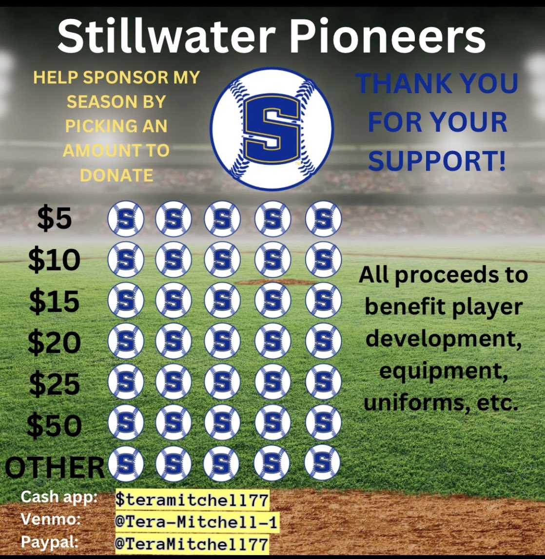 tera_mitchell's tweet image. If you would like to support Bryson and Stillwater baseball, please pick a ball!