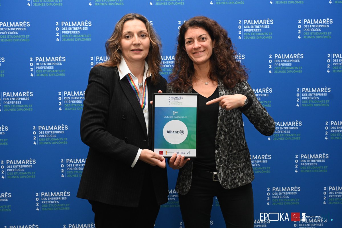 Allianz France décroche la 1re place du Palmarès 2024 des entreprises préférées des étudiants et jeunes diplômés dans la catégorie "Mutuelles et Assurances" ! 🏆👏

Une grande fierté qui souligne l'engagement quotidien des #Allianzers pour offrir une expérience d'excellence