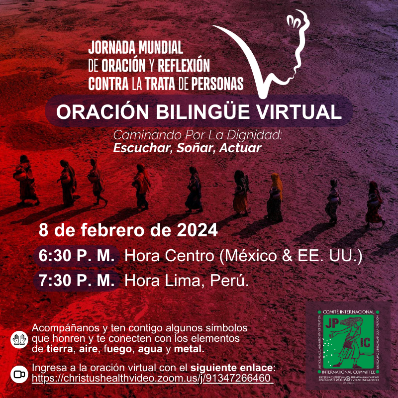 We hope to see you this Thursday 8 to pray in unity with a bilingual prayer at 6:30 pm (Central time).
Don't forget to have with you some symbols that honor and connect you to the elements of earth, air, fire, water and metal.
Join us: christushealthvideo.zoom.us/j/91347266460