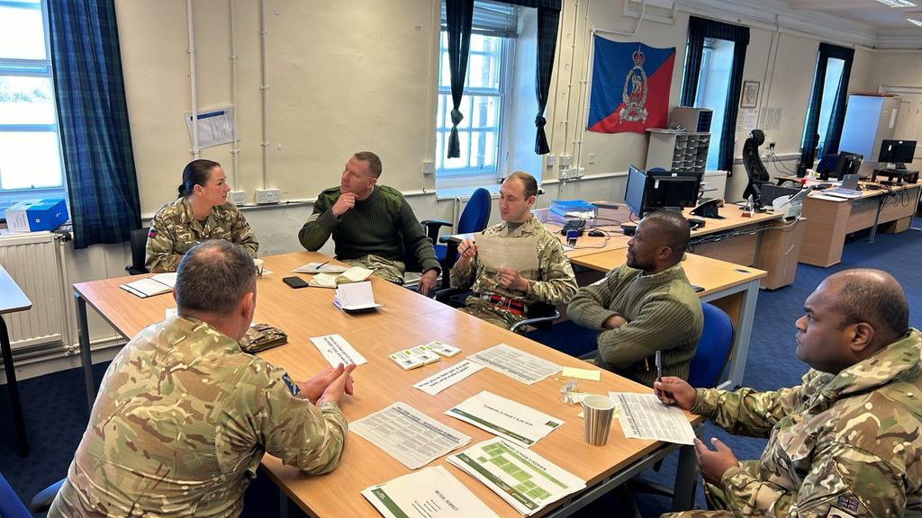 3SCOTS_CO's tweet photo. 3 SCOTS switched focus to #OpTEAMWORK today. Every soldier in the Bn had their say on how we build a better team. Open & frank discussions, honest feedback and innovative ideas will keep us delivering the very best for our people and the wider Army. @11SFABde @ArmyinScotland https://t.co/Vfrq9sKf95