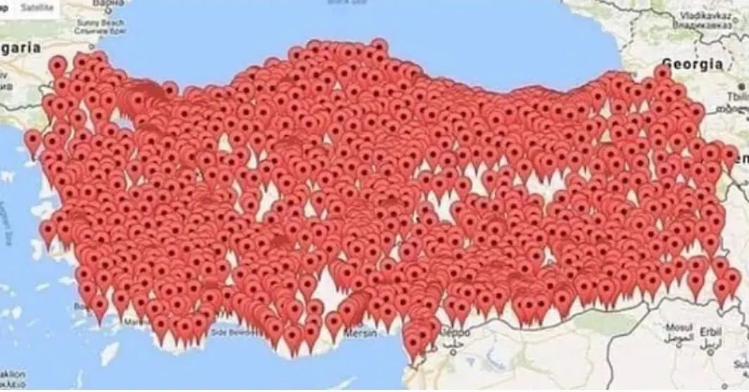 bosunatiklama's tweet photo. Türkiye’de bulunun kebap restoranları haritası. https://t.co/P02RgoPEui