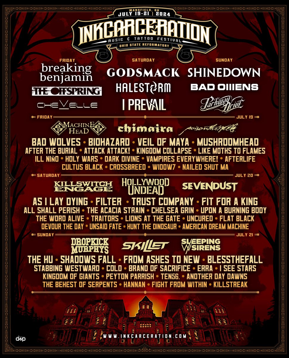🔥🤯 INKCARCERATION 2024! 🤯🔥

Stoked to announce that we’re playing <a href="/InkcarFestival/">Inkcarceration Festival</a> on Friday, July 19th!

See y’all there! 🎉
