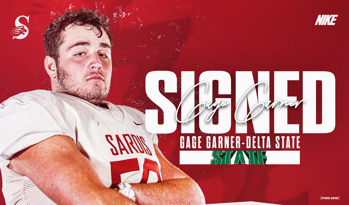 Congrats to <a href="/gagegarner58/">Gage Garner⭐️</a> on signing with <a href="/DeltaStateFB/">#DSUFamily</a>‼️

Can't wait to see your future success!

#PR1DE | 🦁 | #ClawsOut