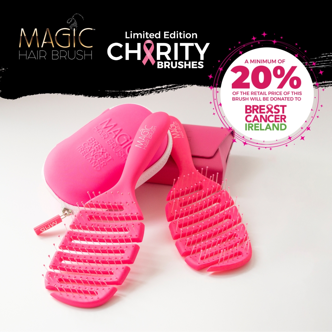 BreastCancerIre's tweet photo. The creators of the Magic Hair Brush, have continued their Breast Cancer Ireland collaboration again this year to help fund life-saving breast cancer research.
Available in many pharmacies and online at https://t.co/NBWzRGe8Ws
#MakeTimeToCheck #AwarenessSavesLives https://t.co/vIToJHZxqx