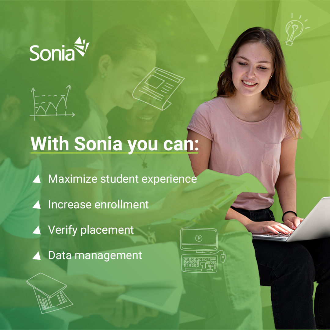 SoniaSoftware's tweet image. Sonia streamlines every aspect for student success, from scheduling to communication. 🌟
Sonia simplifies student placement, ensuring valuable real-world experience. 🙌
Start now: bit.ly/493m7wI
#fieldplacement #placementsoftware #fieldeducation #studentplacement