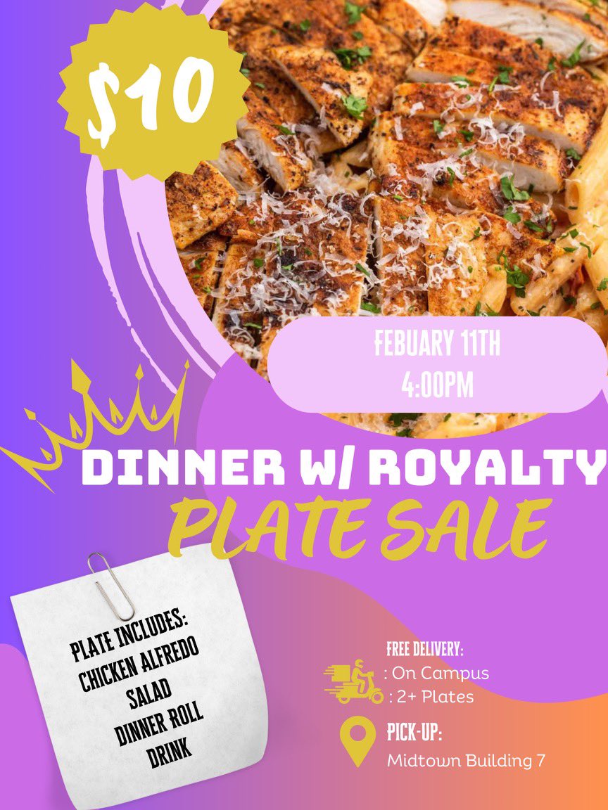 RoyaltySHSU's tweet photo. ‼️PLATE SALE‼️ Accepting Pre-Orders now!! Get some pasta before the superbowl from your very own! 💜👑🏈                              —dm to place all orders!! https://t.co/EKbUYfIuEt