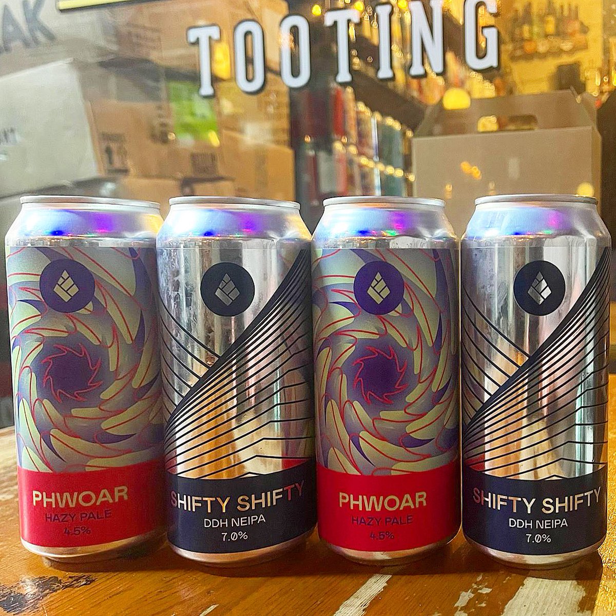 CraftTooting's tweet image. We’ve just got our case of this year’s #DropProject ‘Shifty Shifty’ DDH #NEIPA 😀 This once yearly 7% double version of ‘Shifty’ is packed w/ T90 + CRYO Citra, Mosaic and Azzacca 🤤 PLUS we have ‘Phwoar’ Hazy Pale (w/Vic Secret, Strata &amp;amp; Galaxy) #Craft #Tooting #Craftbeer #SW17