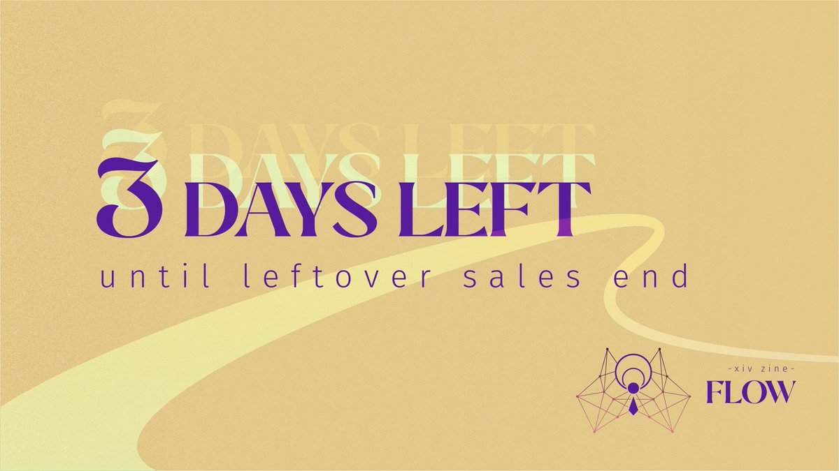 flowXIVzine's tweet photo. 🎟️15% off on physical items for the last 3 days!!

Use LAST15 for a 15% discount on ALL physical merch and books!

Order here: https://t.co/UVeTkfEox2 https://t.co/iCDP8eeYOu