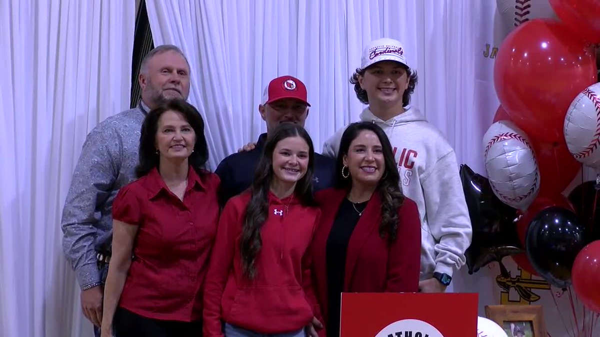 KLTV KTRE Sports (@kltvktresports) on Twitter photo Jacksonville's Coen Devillier signed with Catholic University of America baseball today. Watch his interview here: tinyurl.com/5dp9f9d6
<a href="/CoenDevillier/">Coen Devillier</a> <a href="/CatholicUniv/">The Catholic University of America</a> Jacksonville's Coen Devillier signed with Catholic University of America baseball today. Watch his interview here: tinyurl.com/5dp9f9d6
<a href="/CoenDevillier/">Coen Devillier</a> <a href="/CatholicUniv/">The Catholic University of America</a>