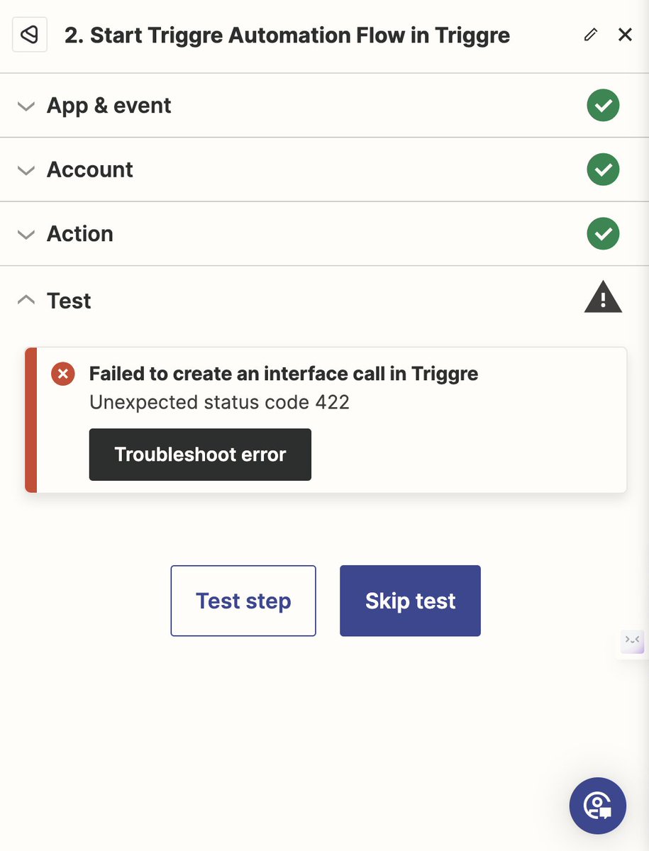 Day 27 of #100daysofai

Please send HELP! 🆘
4 attempts in, and I'm still not getting the action test to run in Zapier. Who's got a few min to spare and help this girl out? 🙏
<a href="/HainingMax/">Max Haining 💯</a> 👀