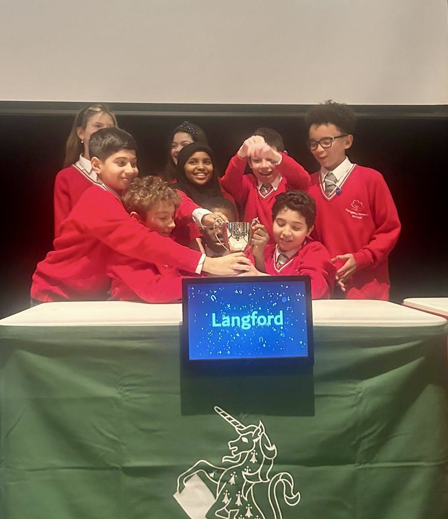 Another win for Langford! First place at the Readers Cup. Thank you <a href="/ThomassFound/">Thomas's Foundation</a> for organising and giving our pupils a fantastic reading experience. They’ll remember this forever!