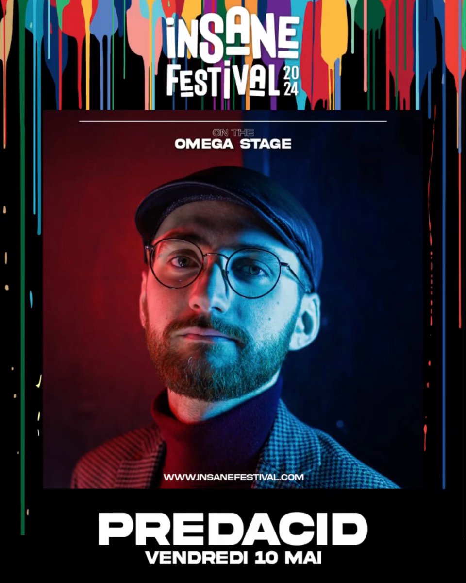 Predacid's tweet image. 🚨 INSANE FESTIVAL 🚨

J’ai l’immense plaisir de vous annoncer que je jouerai sur l’Omega Stage de l’Insane Festival le 10 mai prochain ! 🤩

Un mois de mai qui s’annonce d’ores-et-déjà explosif… Si hâte de vous annoncer la suite 🫣

💌 Booking : contact@thunderagency.fr