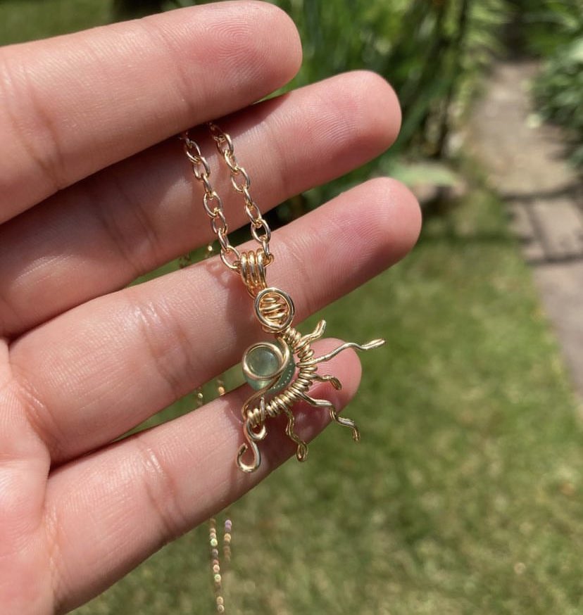 custom sun pendants are available now!! choose your own crystal and wire wrap! also remember, all items in the shop are 20% off using the code “nature” at checkout!! get yours now 🧡✨ 

sisternaturescreations.com/product-page/c…