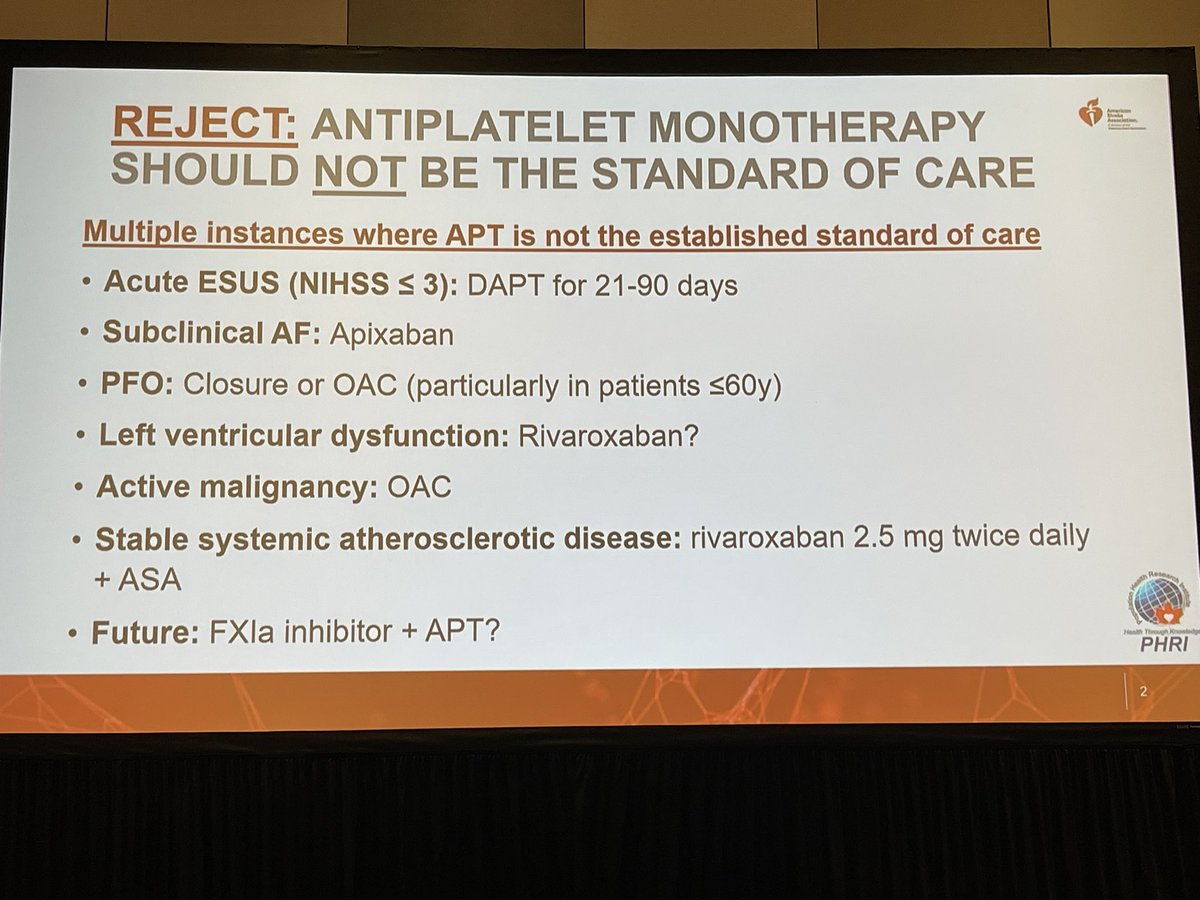 sleiman_jamal's tweet photo. Should Antiplatelet monotherapy be the Standard care for ESUS? Or are there more tailored approach? What about the risks of bleeding with anticoagulation and DAPT? Innovative debates #ISC24 @JayDoliaMD @StrokeAHA_ASA @AANmember @ShadiYaghi2 @niravbhatt1234 @LiqiShu @DiogoHaussen https://t.co/o9PfH8CeSW