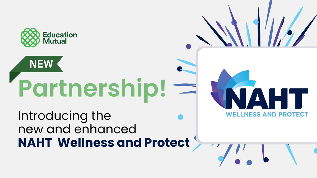 Introducing the new and enhanced NAHT Wellness and Protect! 

Powered by Education Mutual, NAHT Wellness and Protect offers new and enhanced staff absence protection with personalised health and well-being services. 

Find out more 👉 bit.ly/4bvbEvW
