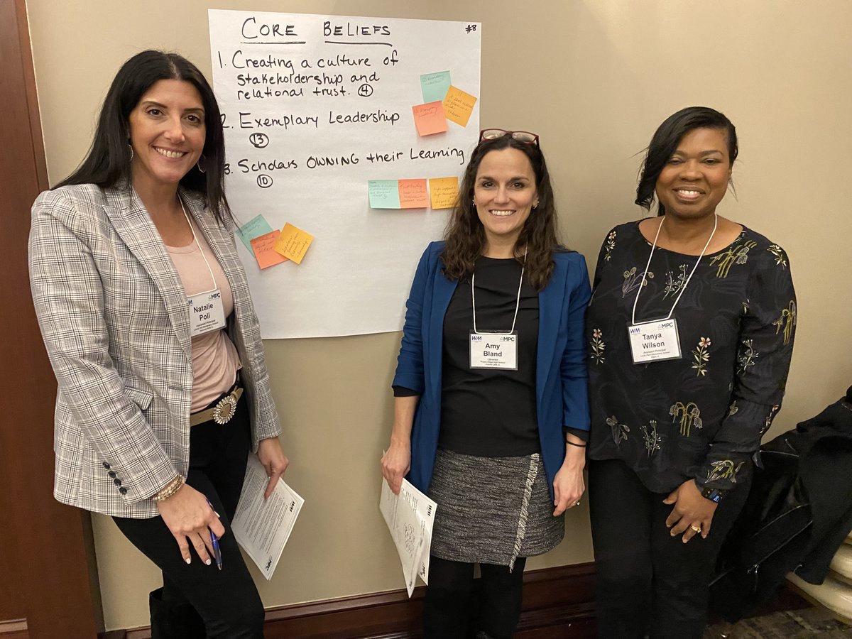 WMConsultingInc's tweet photo. During Session IV of the EMERGING LEADERS ACADEMY on February 5, the aspiring school and district leaders came to a consensus on their Core Beliefs associated with Exemplary Instructional Leadership. #mpclearn https://t.co/l7dm3iju97