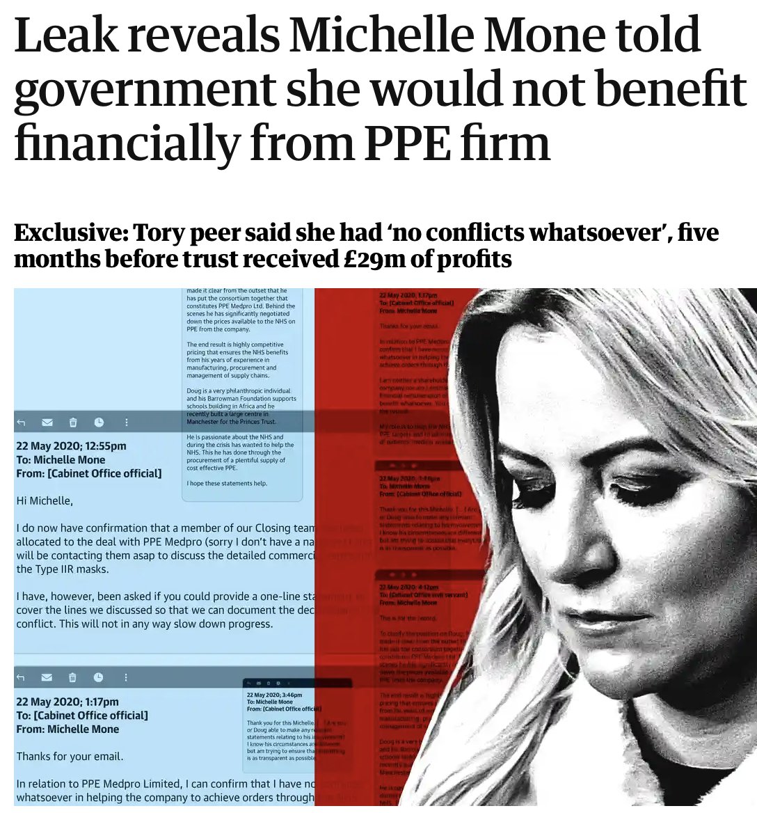 Dr Rachel Clarke (@doctor_oxford) on Twitter photo So <a href="/MichelleMone/">Lady Michelle Mone</a> - who netted Ā£29 million from the VIP lane - lied through her teeth at the time, telling the government she wasn't entitled to āany financial benefit whatsoever."
While NHS staff risked their lives, she set about making millions.
Simply disgusting. So <a href="/MichelleMone/">Lady Michelle Mone</a> - who netted Ā£29 million from the VIP lane - lied through her teeth at the time, telling the government she wasn't entitled to āany financial benefit whatsoever."
While NHS staff risked their lives, she set about making millions.
Simply disgusting.