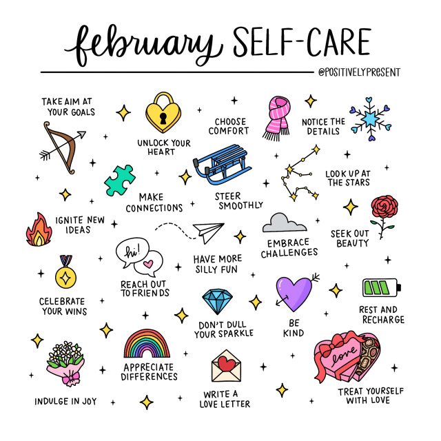 LibraryFAFB's tweet photo. It's Wellness Wednesday! 🙂 Be extra good to yourself during these gloomy, sun-less days of February! #fairchildlibrary #WellnessWednesday https://t.co/5DNy8U5sTs
