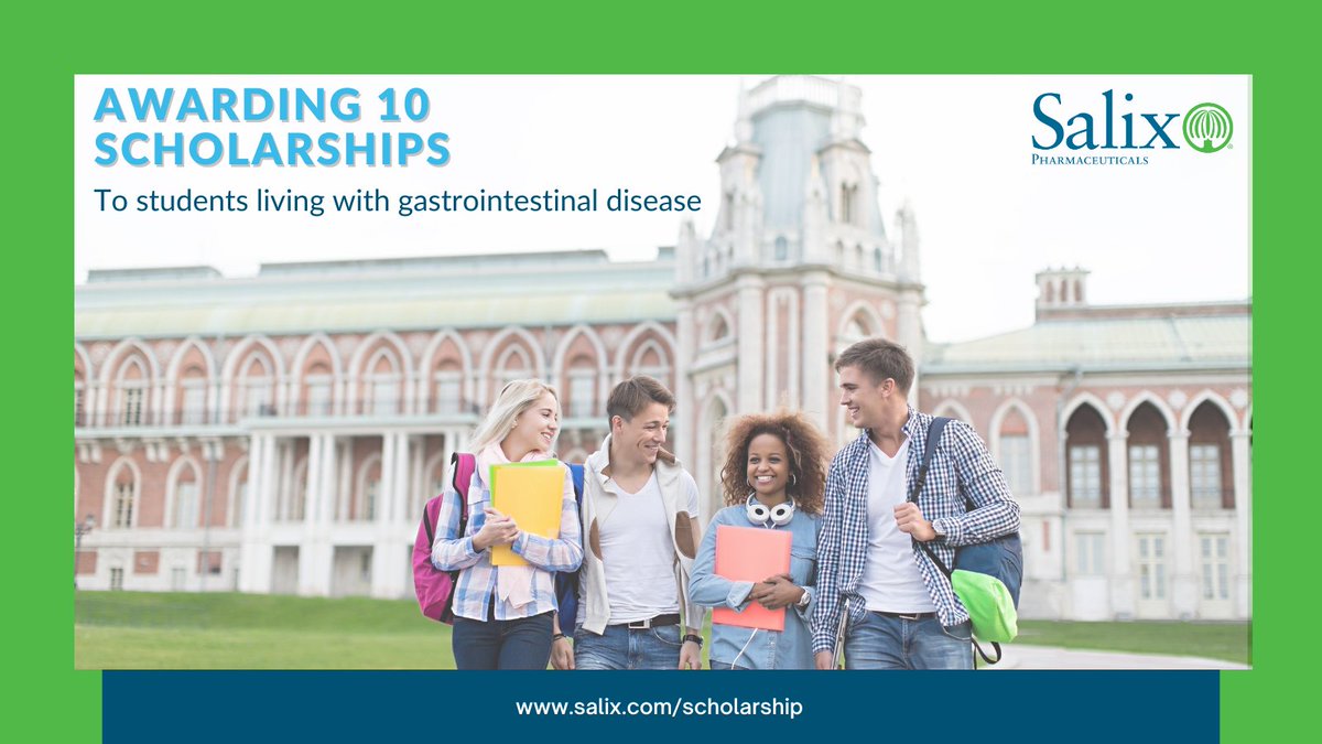 Don't miss your chance to be one of the 10 recipients of a $10,000 scholarship to help pursue your higher education goals. In just 5 days our Gastrointestinal Health Scholars Award Program will be accepting applications. View the program details here. salix.com/scholarship/