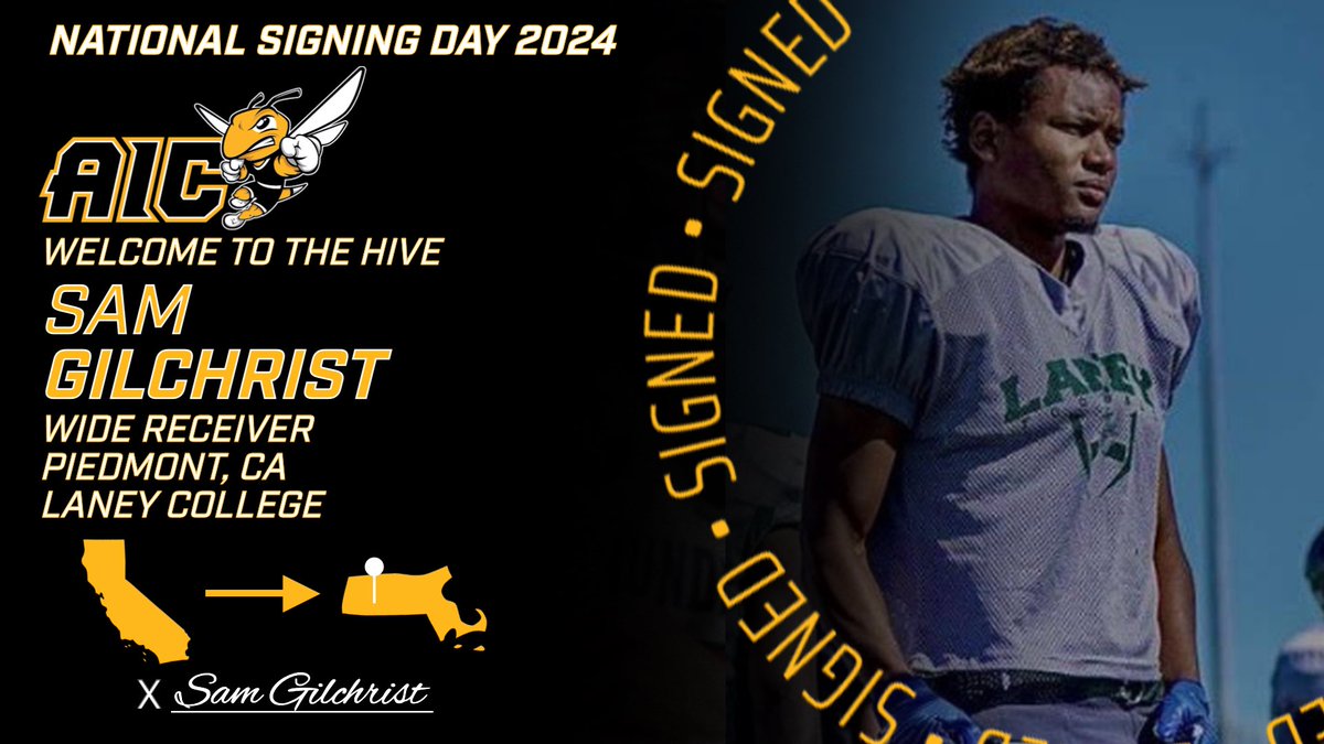 Welcome to State Street! ✍🏼| Samuel Gilchrist 📱| @samuelgilchrist 📍| Laney College (CA) 🚨| Wide Receiver 📋| 6’0” 170 🎥| bitly.ws/3cE9T #AICommitted | #NSD24 | #OneHiveOneFamily
