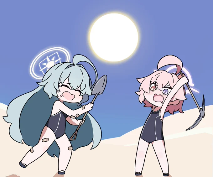 ユメ先輩とホシノちゃん   #ブルアカ