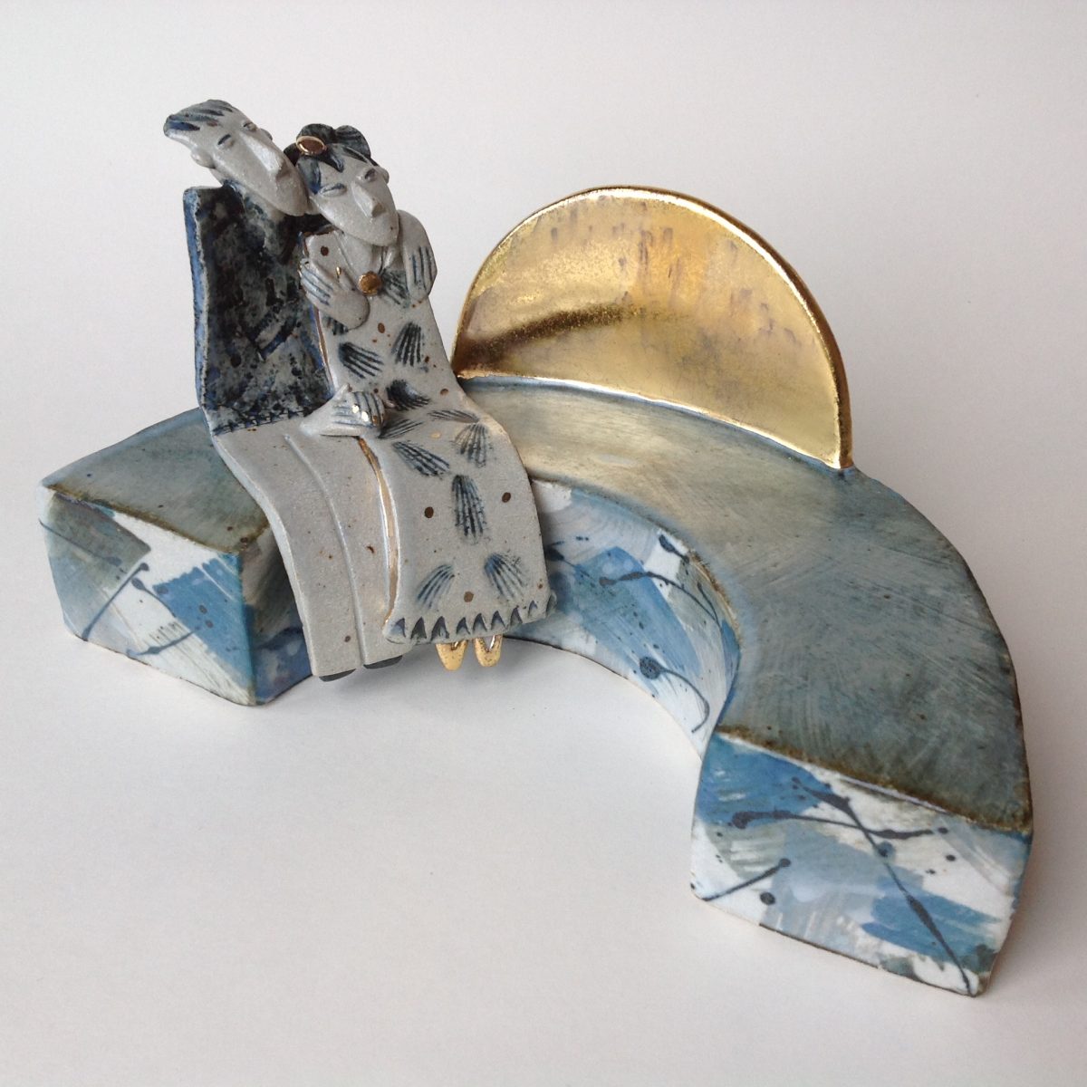 chapelgallery's tweet photo. Perfect presents for your lover or friend #ceramicsculpture #britishcontemporary by Helen Martino #artgallery open from Wed - Sun. Helen is fascinated by body language and how it communicates in her ceramic sculptures the exaggerated stylised movements of the silent movies. https://t.co/Ebe7ET5v8V