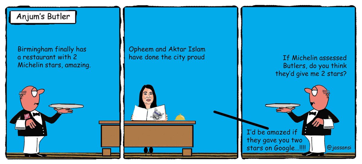 .<a href="/aktarislam/">Aktar Islam</a> smashes the glass ceiling of Michelin Stars in #Birmingham and food blogger* extraordinaire Anjum's Butler shares the news with the boss

•blagger