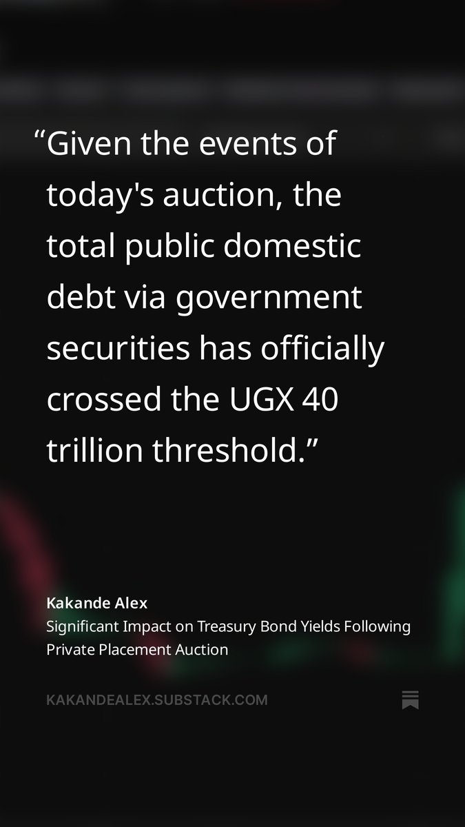 In tonight's article. 

#Uganda #TreasuryBonds