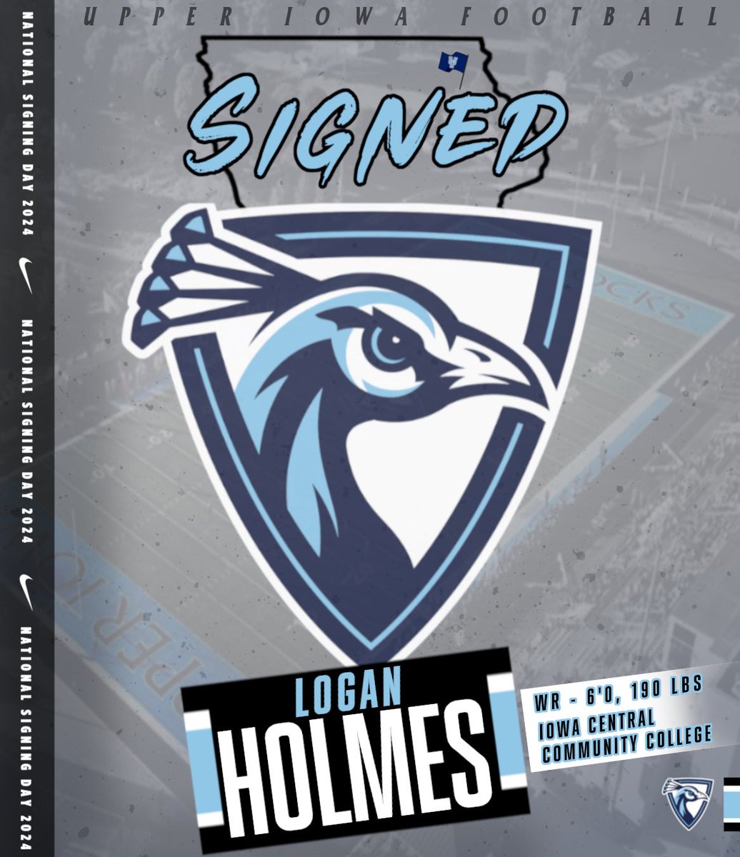 Upper_Iowa_FB's tweet photo. 𝐒𝐢𝐠𝐧𝐞𝐝 ✍️

𝐏𝐞𝐚𝐜𝐨𝐜𝐤 𝐍𝐚𝐭𝐢𝐨𝐧, please welcome @Loganholmesd ‼️

Logan Holmes | Wide Receiver | Iowa Central CC (IA) 🏈

✶ ✶ Iowa's DII Football Team ✶ ✶

#UIU_XXIV | #SLEDGE https://t.co/mIW4mfIepX