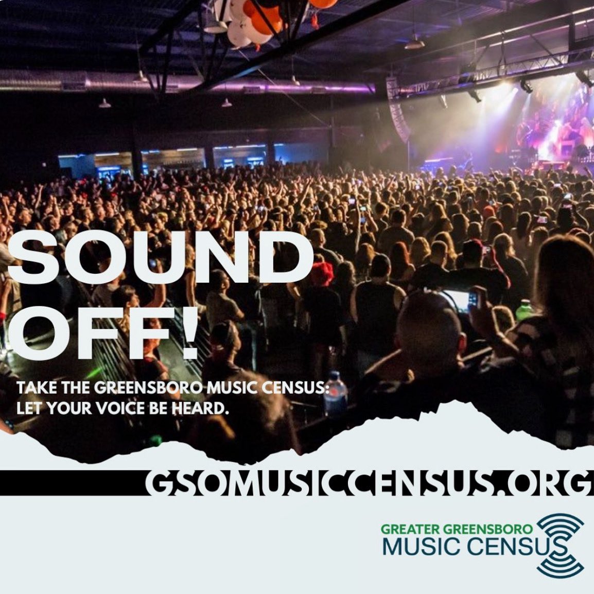 Are you part of the Greensboro music scene?

Take the survey at gsomusiccensus.org to tell us about your experiences, and help inform policy making decisions for the local music industry!

 #GSOMusicCensus #greensboro #musicindustry #survey