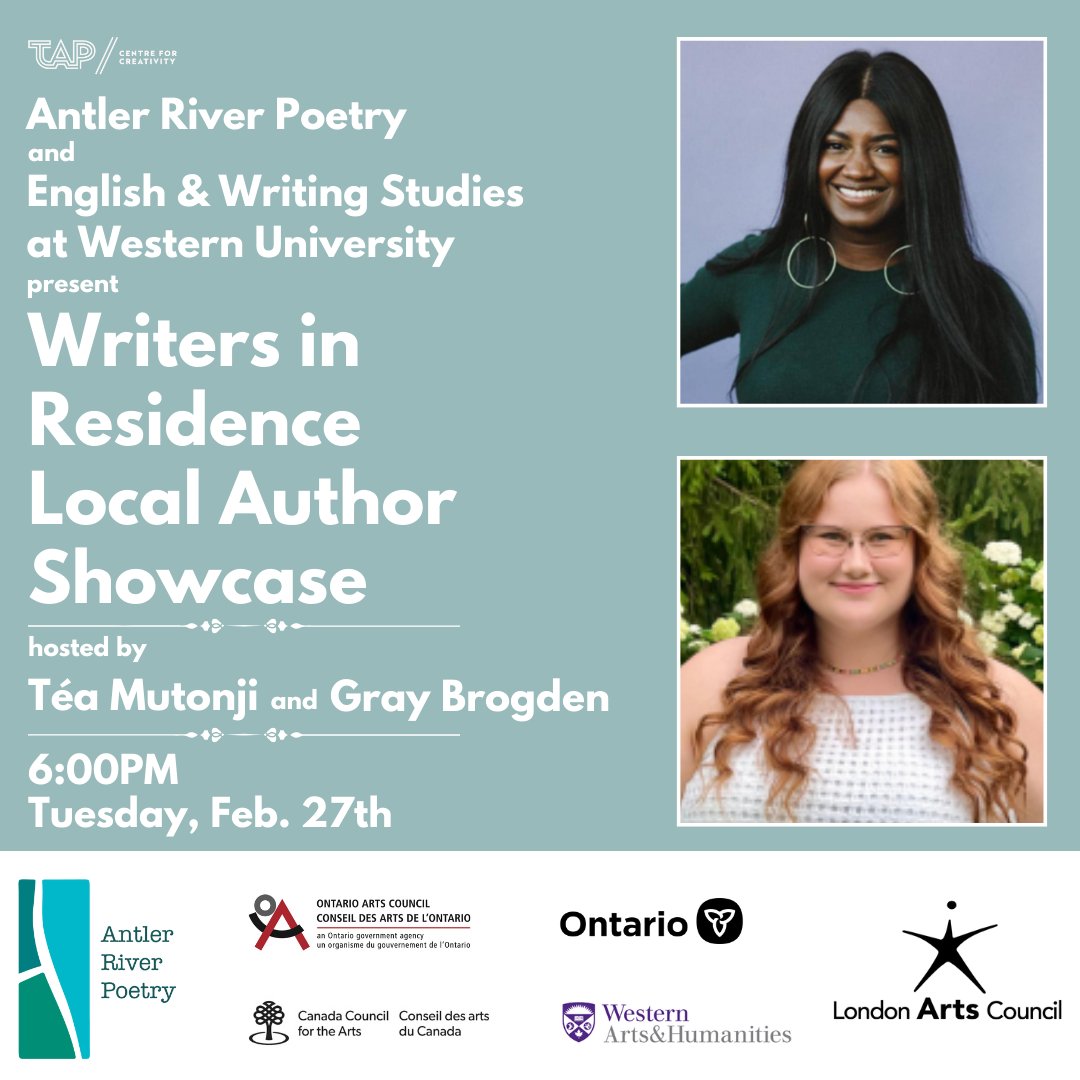 Save the Date! Please join @teamutonji and @greybrogden16 for our Writers-in-Residence Showcase on February 27th: tapcreativity.org/events/writers…