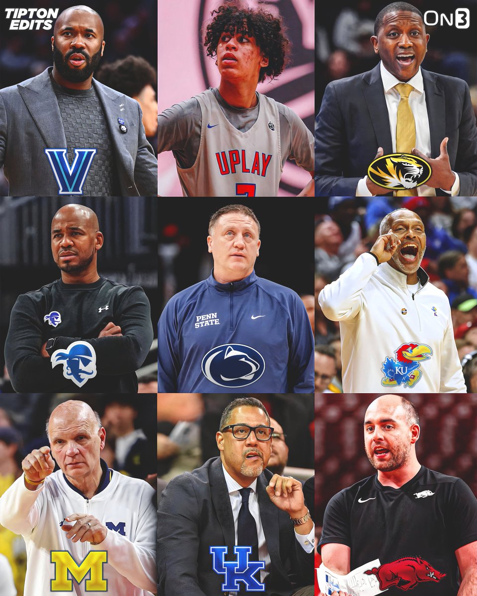 Will Riley, On3's No. 11 overall recruit in 2025, tells me these coaches have been in to see him this season: 

Villanova's Kyle Neptune
Missouri's Dennis Gates
Seton Hall's Shaheen Holloway
Penn State's Mike Rhoades

Plus, assistants from Kansas, Michigan, Kentucky, Arkansas,